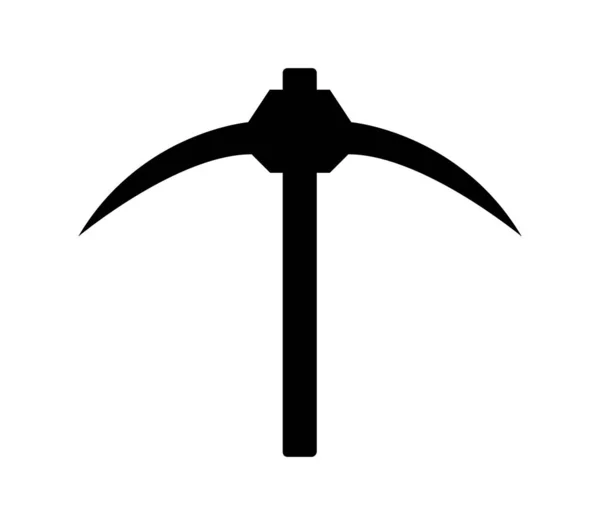 Pickaxe Pictogram Geïllustreerd Vector Witte Achtergrond — Stockvector