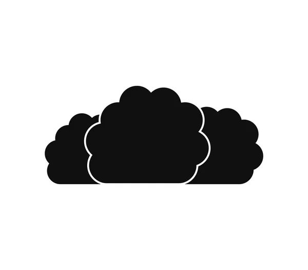 Wolken Pictogram Witte Achtergrond — Stockvector