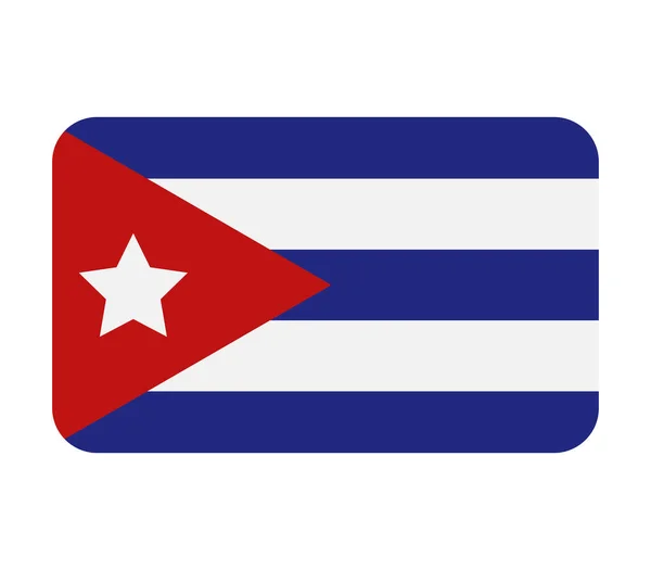 Bandeira Cuba Fundo Branco —  Vetores de Stock