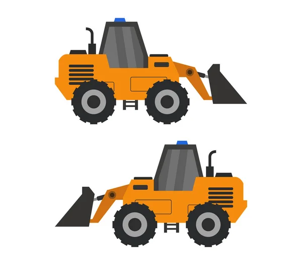 Excavator Illustration White Background — Stock Vector