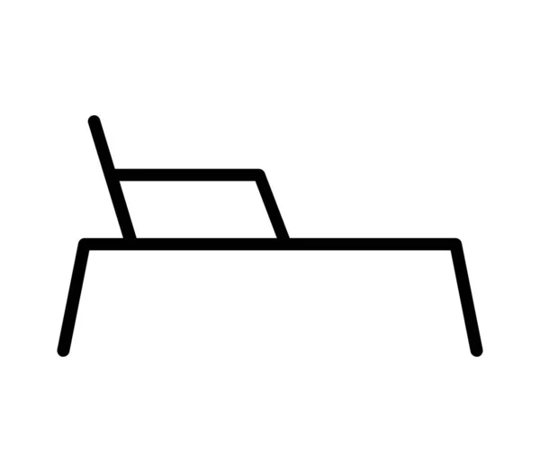 Beach Bed Illustrated Vector White Background — Διανυσματικό Αρχείο