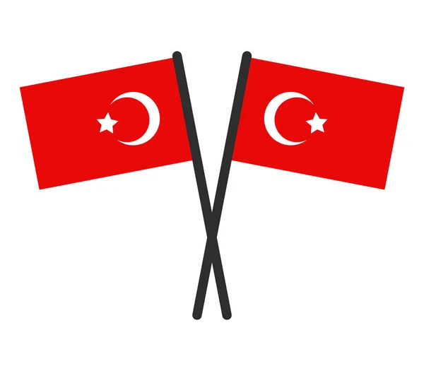 Flaggen Der Türkei Vektorillustration — Stockvektor