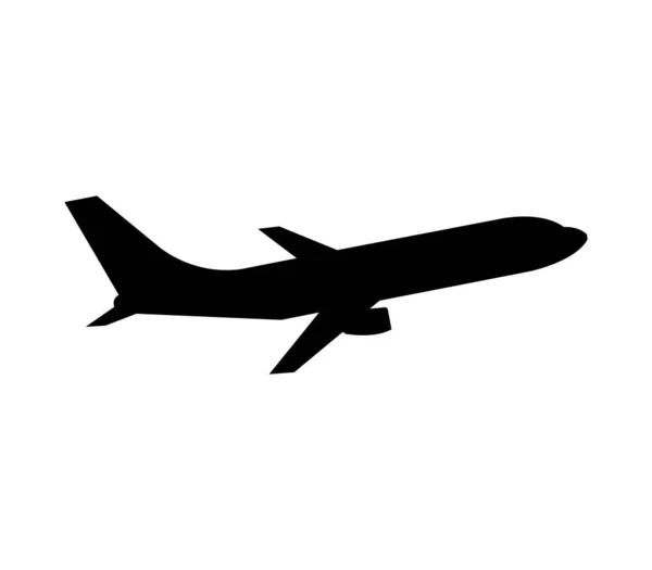 Icono Avión Ilustrado Vector Sobre Fondo Blanco — Vector de stock