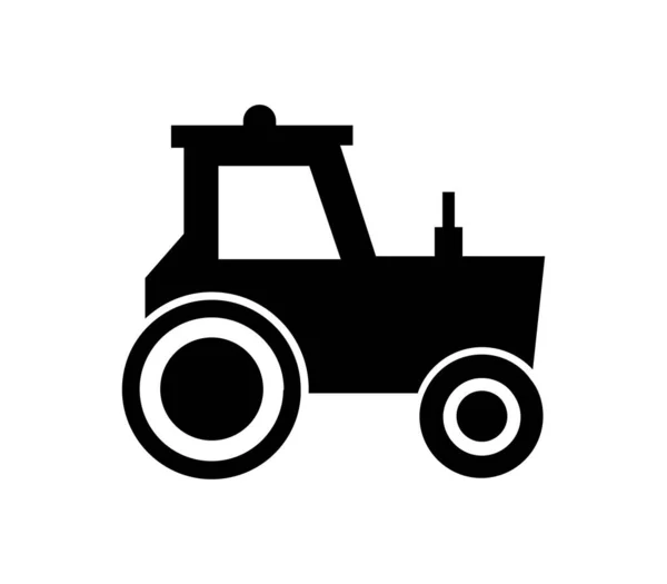 Beyaz Arkaplan Üzerinde Vektör Resimli Traktör Simgesi — Stok Vektör