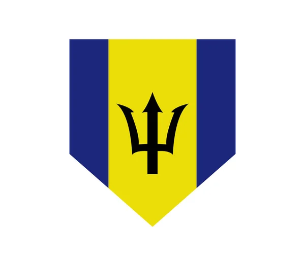 Barbados Flagga Vit Bakgrund — Stock vektor