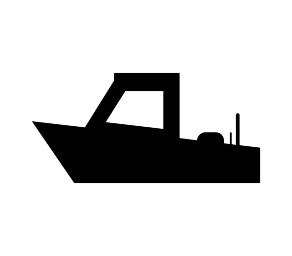 Icono Del Barco Ilustrado Vector Sobre Fondo Blanco — Vector de stock