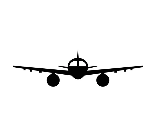 Flygplan Ikon Illustrerad Vektor Vit Bakgrund — Stock vektor