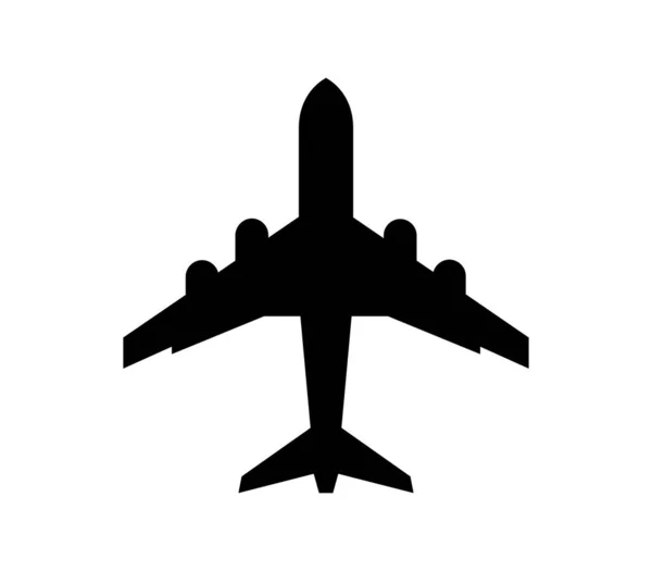 배경에 표시된 벡터로 표시된 비행기 아이콘 — 스톡 벡터