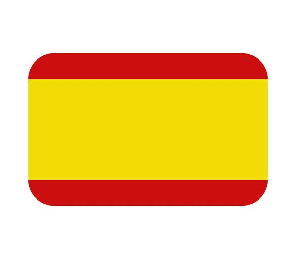 Spanyolország Zászló Fehér Háttér — Stock Vector