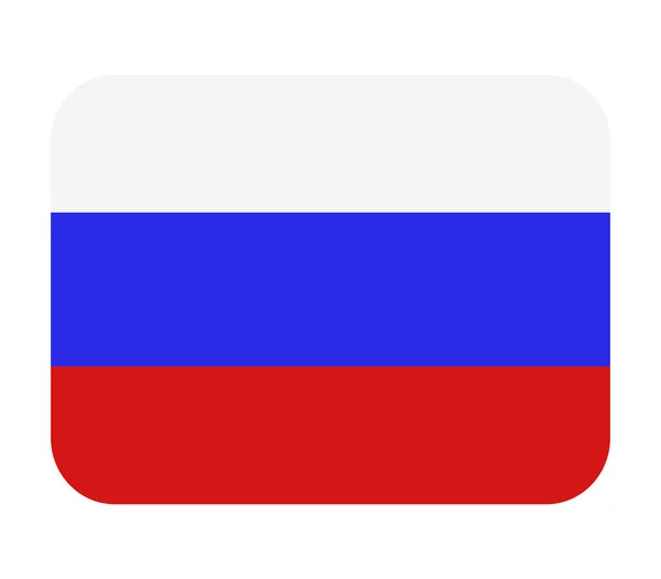 Bandera Rusia Sobre Fondo Blanco — Archivo Imágenes Vectoriales