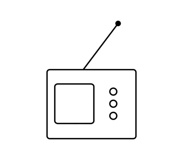 Radio Ikon Vektor Illustration — Stock vektor