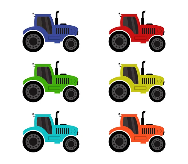 Ilustrație Tractor Fundal Alb — Vector de stoc