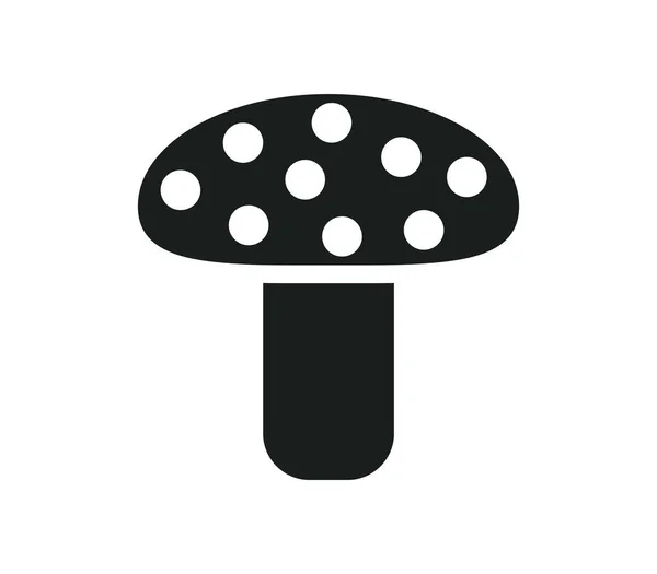 Mushroom Icon White Background — Stock Vector