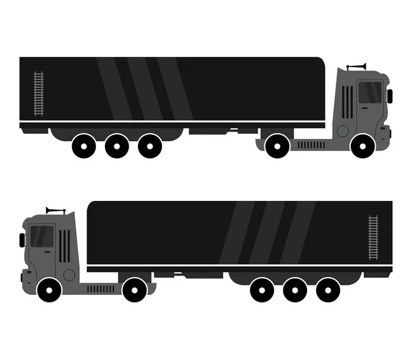 Illustration Camion Sur Fond Blanc — Image vectorielle