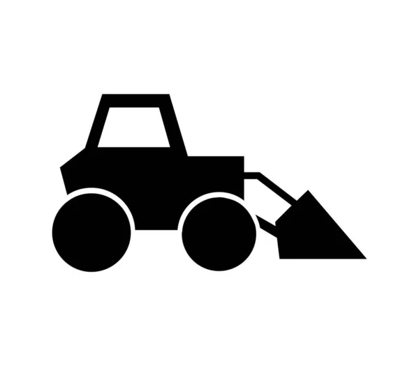 Excavator Icon Illustrated Vector White Background — Διανυσματικό Αρχείο