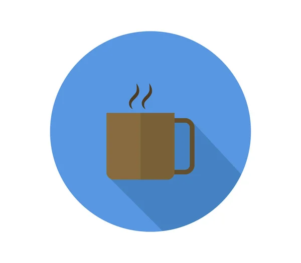 Koffiecup Pictogram Witte Achtergrond — Stockvector