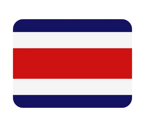 Bandeira Costa Rica Fundo Branco — Vetor de Stock