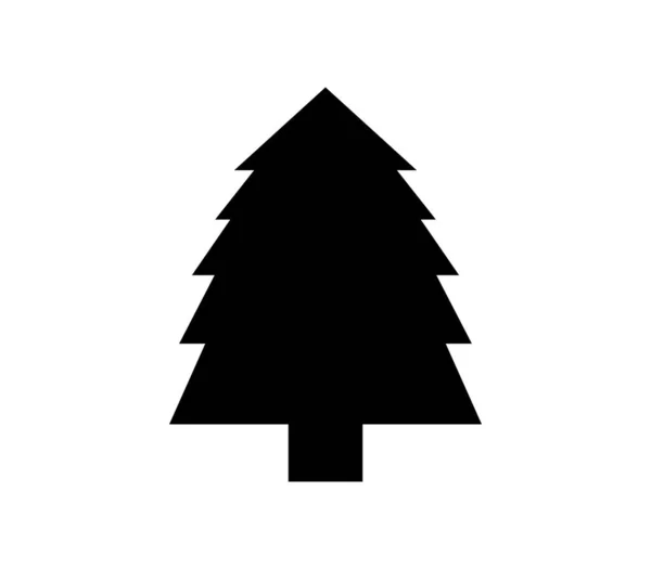 Árbol Navidad Icono Ilustrado Vector Sobre Fondo Blanco — Vector de stock