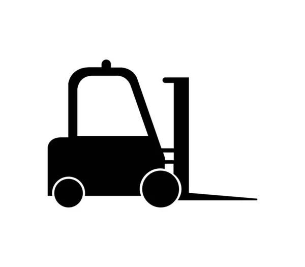 Forklift Kamyon Simgesi Beyaz Arkaplanda Vektör Ile Gösterilmiştir — Stok Vektör