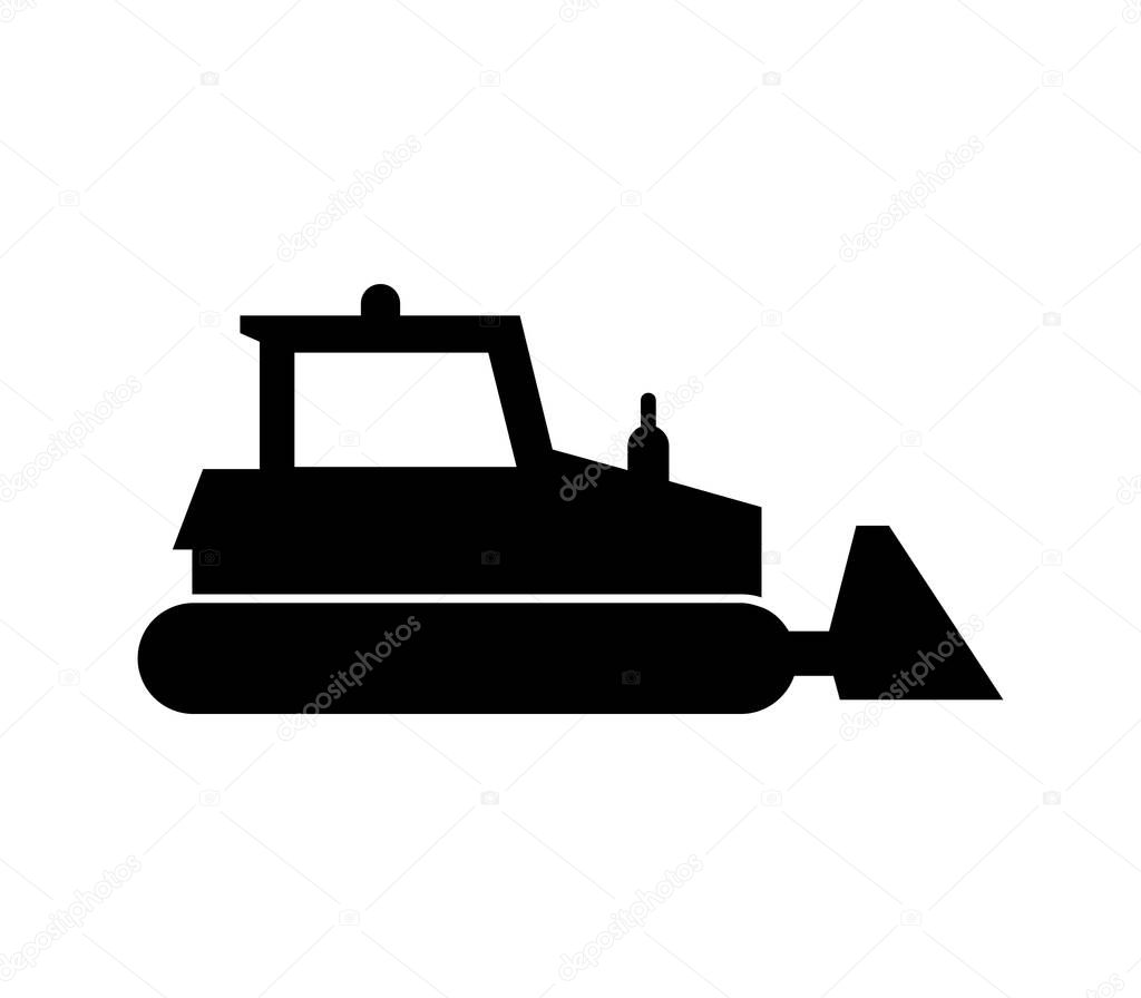 excavator icon illustrated in vector on white background