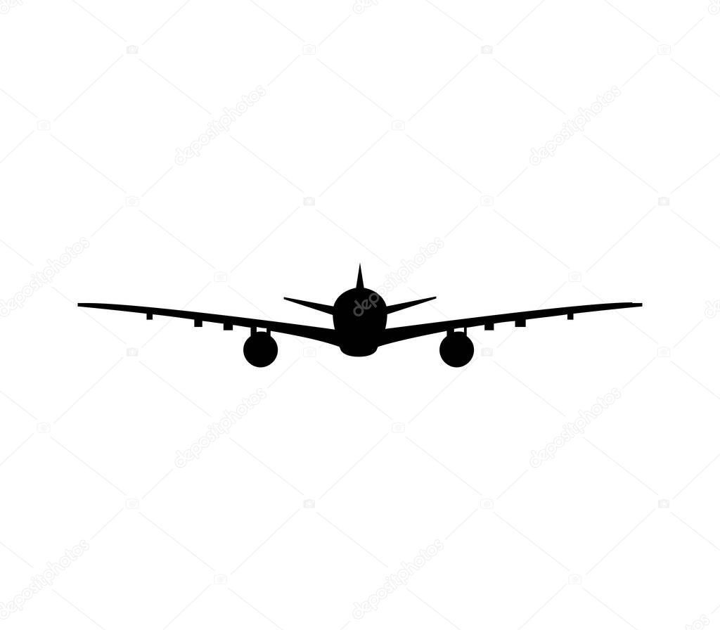 airplane icon illustrated in vector on white background