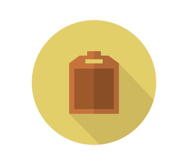 Beyaz arkaplanda simge kesme tahtası