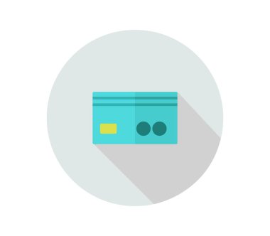 Beyaz arkaplanda banka kartı simgesi