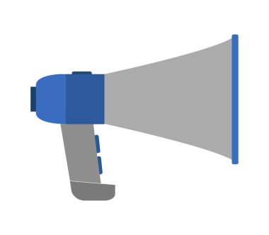 Beyaz arkaplanda megafon simgesi