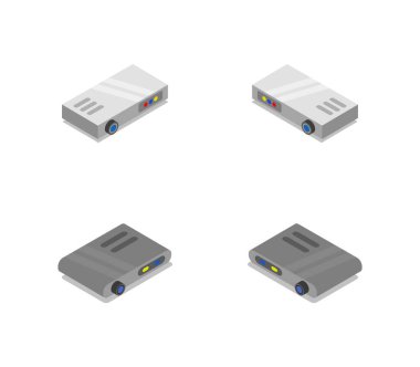 projektör simgesi beyaz arka plan üzerinde