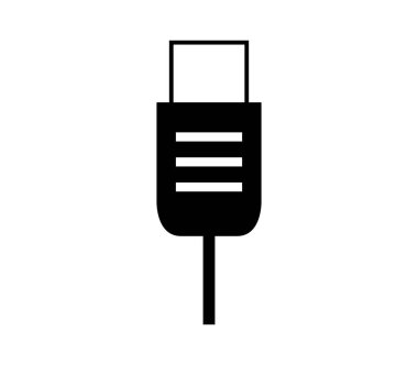 Beyaz arkaplanda usb soket simgesi