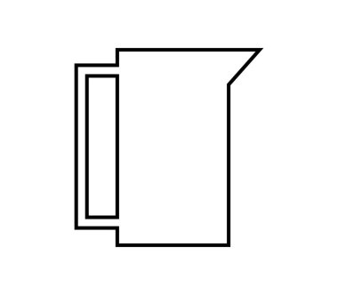 Beyaz arkaplanda su kavanozu simgesi