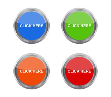 Web tıklama düğmesi vektör çizimi