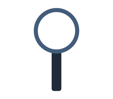 Beyaz arkaplanda büyütme cam simgesi