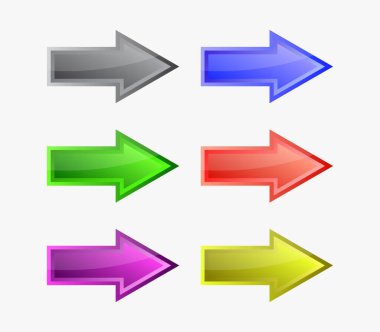 Beyaz arkaplanda ok simgesi