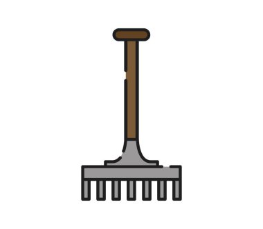 Beyaz arkaplanda tırmık simgesi