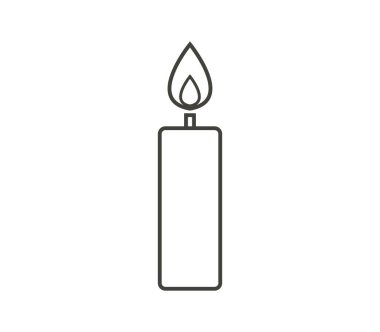 arkaplanda mum simgesi illüstrasyonu