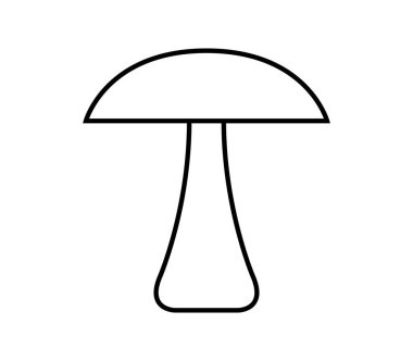 Beyaz arkaplanda mantar simgesi