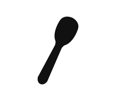 Beyaz arkaplanda kaşık simgesi