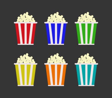 simge patlamış mısır vektör illüstrasyonu