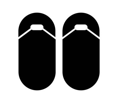 Beyaz arkaplanda deniz terlikleri simgesi