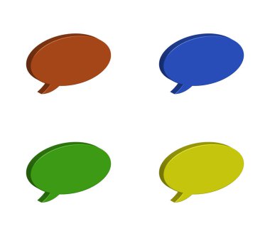 Beyaz arkaplanda diyalog bulut simgesi