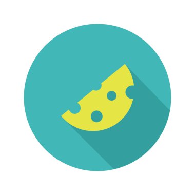 Beyaz arkaplanda peynir simgesi