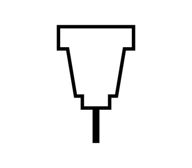 Beyaz arkaplana pin simgesi çizmek