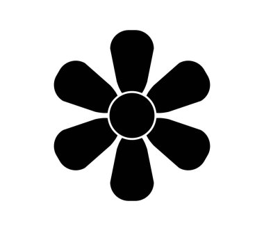 Beyaz arkaplanda çiçek simgesi