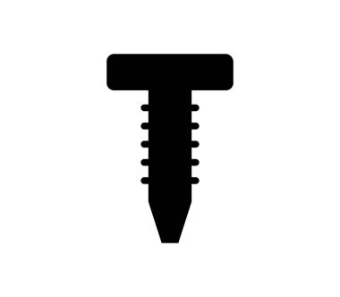 beyaz arkaplan üzerinde vektör resimli vida simgesi