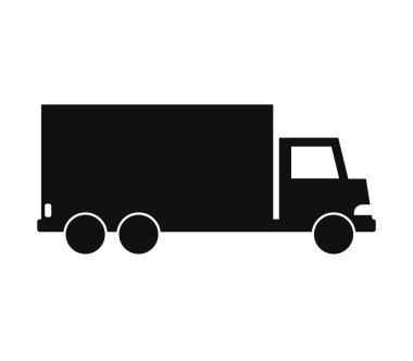 Beyaz arkaplanda kamyon çizimi