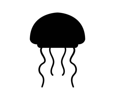 beyaz arkaplanda resimli denizanası simgesi