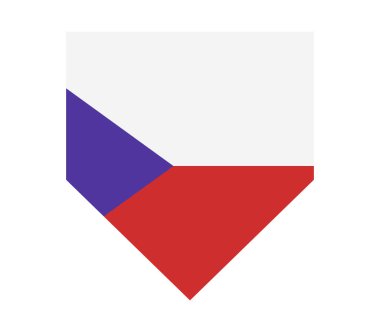 Czech Cumhuriyeti bayrağı. Beyaz arkaplanda vektör illüstrasyonu