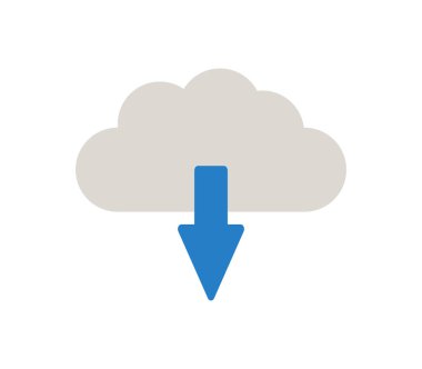 Beyaz arkaplanda bulut simgesi