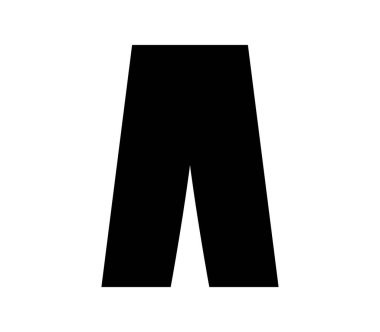 Beyaz arkaplanda pantolon simgesi